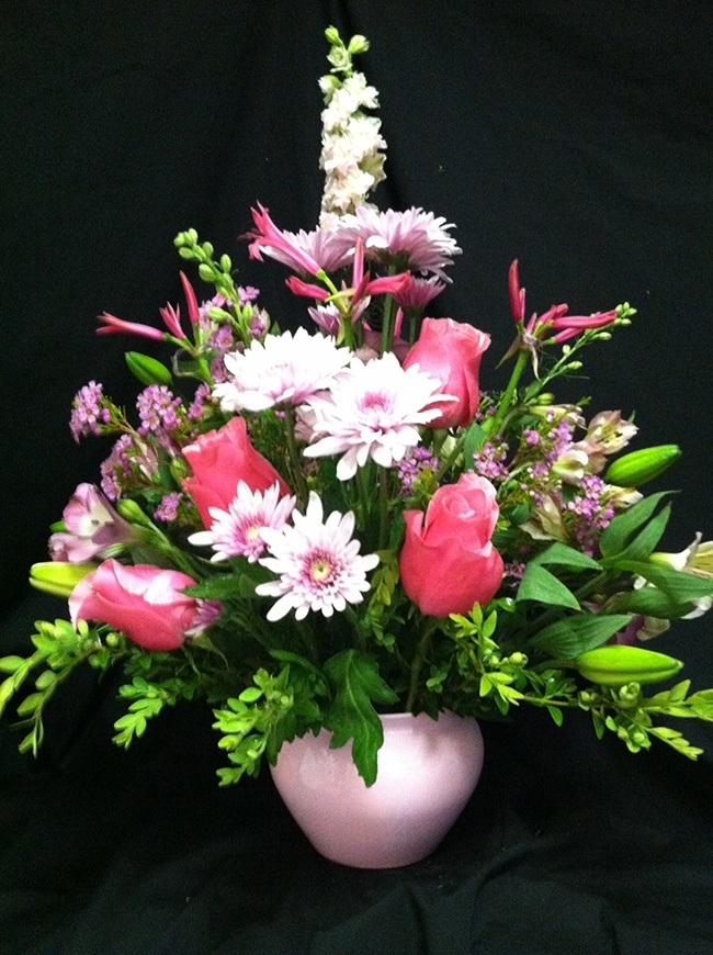 large pink and white floral bouquet
